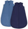 Yoofoss 2er Pack Schlafsack Baby Herbst Baumwolle 1.5 TOG Weich Babyschlafsack Neugeborene im 6-12 Monaten Perfekte für Frühling Herbst Dunkelblau und Marineblau