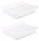 AC - Pack de 2 Bandeja frigorífica de Almacenamiento con Tapa y Rejilla, plástico, Reutilizable, descongelar Alimentos, Fabricado en España - 4 litros - 35 x 27,5 x 6,5 cm - Transparente