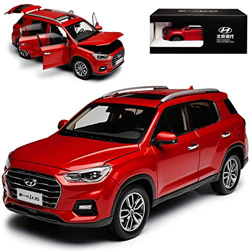 alles-meine.de GmbH Hyundai IX35 Tucson SUV Rot Ab 2015 1/18 PA*u*d*i Modell Auto mit individiuellem Wunschkennzeichen