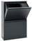 Arregui Basic CR604-B2 Cubo de Basura y Reciclaje de 4 Compartimentos | 23+11+17+17 L (68 L) | con Cubetas para Envases y Orgánico | Cubos de Basura de Cocina | Contenedores de Reciclaje | antracita