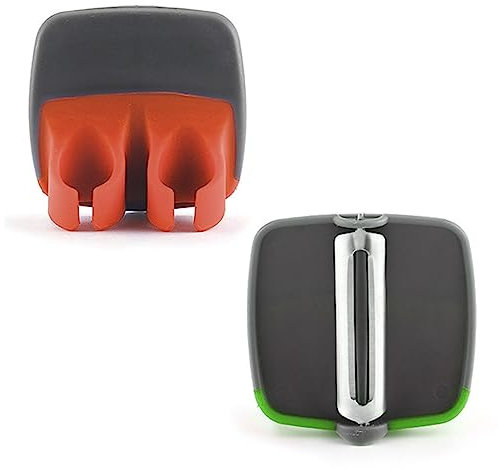 2 Pieces Vegetable Peelers for Palm Peeler for Finger Potato Peeler with Comfortable Rubber Finger G