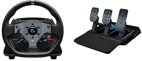 Logitech G PRO Racing Wheel - Volant de course Direct Drive 11Nm + Pédalier de course PRO, frein à cellule de charge et Playseat Trophy G Edition- pour Xbox Series X|S, Xbox One et PC - noir
