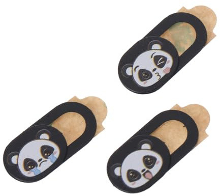 Lurrose 3 Stück Panda Webcam Privatsphäre Abdeckung Kleine Selbstklebende Laptop Kameraabdeckung Sichtschutzaufkleber Für Tablets USB Webcams Schutz Vor Hackern Dekoratives Handy Objektivcover