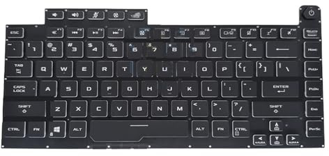 WZKOZDR Tastatur für ROG Strix G531, G531G, G531GT, G15, G512, G512L mit Farbiger Hintergrundbeleuchtung 4613CS00(US RGB Backlit)