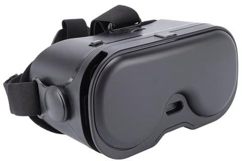 Asixxsix VR-Headset, 120° FOV 3D-VR-Brille mit Bluetooth-Controller, Verstellbares Kopfband, Virtual-Reality-Headset, Kompatibel für Telefon, Filme, Videospiele (Black)