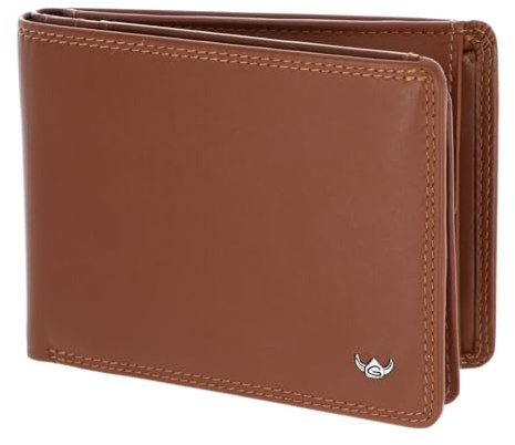 Golden Head Leder Geldbörse Polo RFID Protect Scheintasche mit Geheimfach 1159 Cognac braun