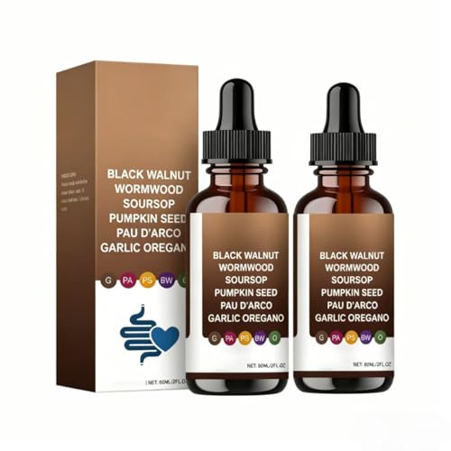 Absinthe de noyer noir, extrait liquide avec graines de citrouille, clou de girofle et origan, digestion et énergie, 60 ml,2pcs