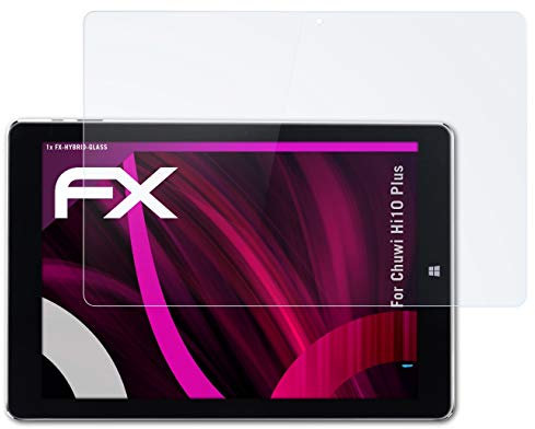 atFoliX Glasfolie kompatibel mit Chuwi Hi10 Plus Panzerfolie, 9H Hybrid-Glass FX Schutzpanzer Folie