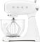 Smeg, SMF13WHEU Planetenmischer, 10 Geschwindigkeitsstufen, Sanftstartfunktion, 4,8 l Glasschüssel, Motorsperre, inkl. Zubehör, 800W, Weiß