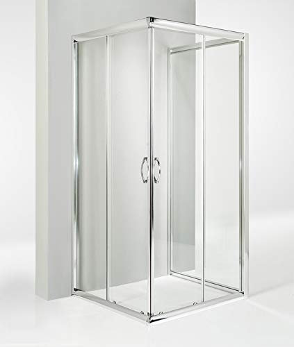 Hydra Box Doccia 3 Lati Porta Scorrevole 80x80x80 cm Trasparente