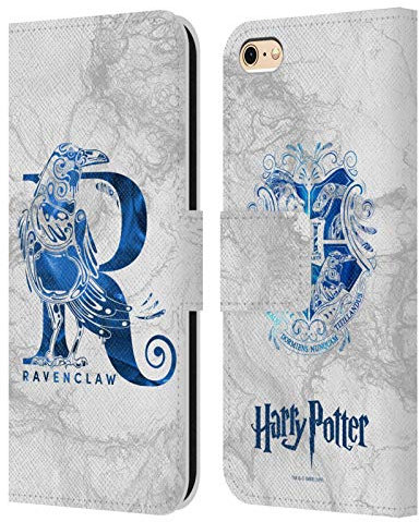 Head Case Designs Offizielle Harry Potter Ravenclaw Aguamenti Deathly Hallows IX Leder Brieftaschen Handyhülle Hülle Huelle kompatibel mit Apple iPhone 6 / iPhone 6s