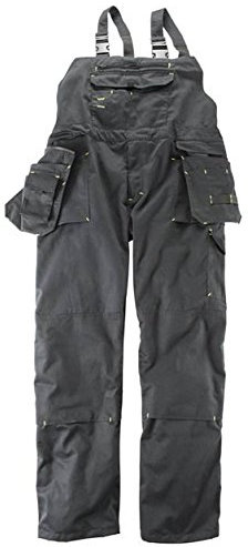 Abraxas Salopette da lavoro per taglie forti, colore nero, taglia 5XL, Nero , XXXXXL