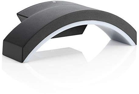 Auraglow Integrated LED Outdoor Wall Light Fixture Lamp in Modern Weatherproof (IP54) Black Arch Design – for Porch, Gardens or Driveways