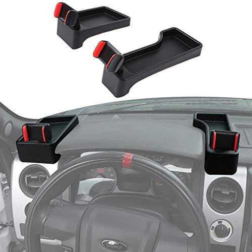 JeCar Armaturenbrett-Telefonhalterung mit Ablage für Armaturenbrett, für Ford F150, 2009–2014, 2 Stück