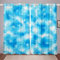 Loussiesd Mädchen Tie Dye Bohemian Gypsy Fenstervorhang 175x140cm für Kinder Frauen Jugend Aquarell Blau Kunst Blickdichte Vorhänge Exotisches Stammesdekor Vorhänge