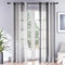 MRTREES Tende per Interni con Occhiello a Strisce Verticali Semi Trasparente Tenda Leggera Elegante per Camera da Letto Soggiorno Finestra Moderna 2 Pezzi Bianco+Grigio Chiaro 140x225 CM