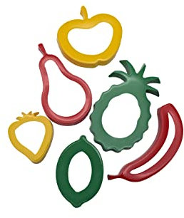 Strong Plastic Cookie/Dough Cutters | Pack of 6 | Fruit Shapes