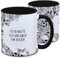 Tasse Totenkopf und Spruch: Ich beobachte euch und mache mir Notizen!, Skull, Schädel, Gothic, Grunge, schwarz