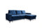 MIUFORM Ecksofa mit Schlaffunktion und Bettkasten | Lofty Lilly | Wohnladschaft Couch Schlafcouch Wohnzimmer Gästezimmer | Cord-Stoff Metallfüße (Navy blau, Rechts ausgerichtet)