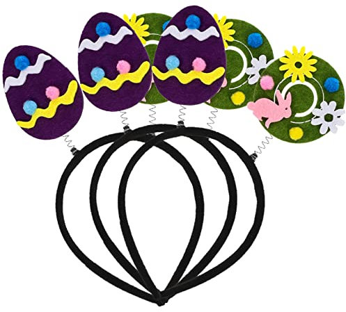 FOMIYES 3st Eierschalen-stirnband Plüsch Stirnband Osterparty Cosplay Kopfbedeckung Kopfschmuck Für Die Osterparty Osterkörbchenfüller Stuffers Ei-kopf-bopper Popper Fräulein Küken Plastik