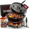 GUSSKÖNIG Ensemble Dutch Oven [12L] - Cocotte en fonte déjà assaisonnée avec levier de couvercle pratique et pieds
