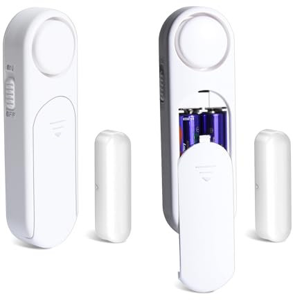 türsensor, tür Alarm Sensor, CeSunlight tür Alarm für Zuhause, Kinder, Senioren und Haustiere, fensteralarm,alarmanlage Garage, 2 Paar ( Batterien enthalten )
