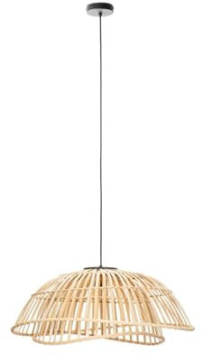 Lindby Esstisch Pendelleuchte Bambus, Hängelampe Natur Wohnzimmerlampe 1x E27 max. 15W ohne Leuchtmittel Hängeleuchte Esszimmerlampe Schlafzimmer