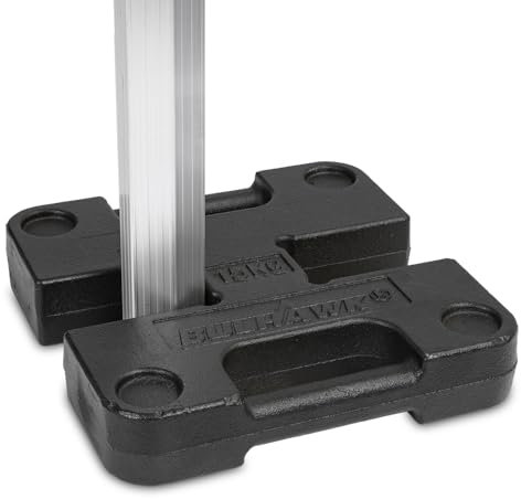 BULHAWK® 15KG 'H' WEIGHT HEAVY DUTY CAST IRON STEEL POP UP GAZEBO LEG WEIGHTS PLATE