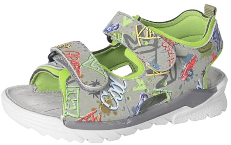 RICOSTA Jungen Sandalen Wave, Kinder Sommerschuhe, Weite: Mittel, waschbar, Freizeitschuhe, offene Schuhe, Strandschuhe, eukalyptus/Acido (530), 27 EU