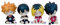 Acfigure 4 Mini sitzende Haikyuu Figur Modelle, 5CM Anime Charakter Modell Kuchen Dekoration Kreative Geschenke