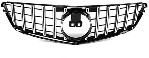 Kühlergrill für Mercedes C-Klasse Benz W204 2008-2014 GT C180 C200, Schwarz / silberfarben