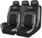 BROleo 9 Stück Leder Sitzbezüge Auto für Mercedes-Benz Classe A A200 A180 W169 A160 A150 W169 A170 2000-2024, Allwetter Komfortabler Wasserdichtes Sitzbezügesets sitzschoner Zubehör,Grey
