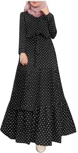 OUMSHBI Muslim Kleidung für Frauen Muslimische Kleider Damen Elegant Tesettür Giyim Elbise Abiye Muslimische Kleidung Frauen Set Tesettür Giyim Elbise Muslimische Kleider Damen Mit Kopftuch