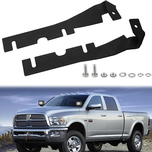 HOZHEM Ditch Lichthalterungen, kompatibel mit Dodge RAM 1500 2500 3500, Haubenhalterung, Lichthalterungen für LED-Pod-Arbeitsleuchte, Ram 1500 Zubehör