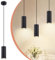 Glitzerlife Pendelleuchte 1 Flammig 3ER Esstischlampe Schwarz - Hängelampe Schwarz GU10 Wohnzimmer Modern Industrial Pendellampe Esszimmer Metall Hängeleuchte für Esszimmer Küche Schlafzimmer Flur