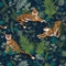 VaryPaper Dschungel Tapete Tiger Tapete Selbstklebend Vintage 44.5cmx200cm Klebefolie Möbel Dunkelblau Möbelfolie Muster Kinderzimmer Tapete Fototapete Wohnzimmer Klebefolie Schrank Kommode