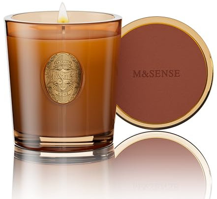 M&SENSE Duftkerze Espresso-Karamell,260g Duftkerzen im Glas Natürliche Soja-Kerze,50 Stunden Brenndauer,Kerzengeschenke für Frauen & Männer,Geschenk Kerze