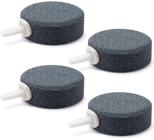 EPRVAUY 4 STK Aquarium Luftstein, Aquarium Sauerstoff Stein, Sprudelstein für Teiche, Luftsteinscheibe Sprudler, Bubbles Sauerstoff Diffusor für Aquarien Fisch Tank Nano Luftpumpe