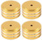 MVOSJFIE 4Pcs 40X20mm Aluminum HIFI AMP Speaker Isolation Stand Turntable Feet Pad (Gold)