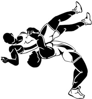 JIFENLI Autoaufkleber 13,8 * 14,8 cm coolste Aufkleber Auto Styling Wrestling Grafik Zubehör Silhouette Vinyl