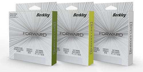 Berkley Forward Braid Angelschnur | Hochsensible Finesse-Superline für Spinnfischen, Köderfischen und Finesse-Angeln | Verbesserte Wurfweite und Sensibilität | 150 m | 0,12 mm | 3,9 kg | Flammengrün