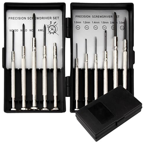11 pièces tournevis de precision,kit tournevis de précision,tournevis pour lunettes,micro tournevis,pour la réparation de lunettes,montres,l'électronique