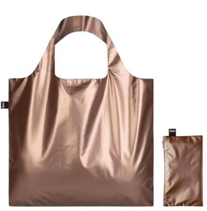 LOQ I Einkaufstasche Metallic Rose Gold mit Mini-Tasche, oro