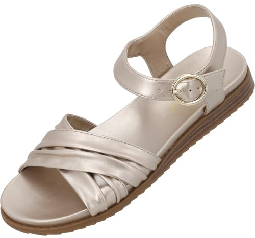 Palado Damen Sandalen Ovuh - bequeme Sandaletten mit verstellbarem Riemen - elegante Sommerschuhe - modische Pantoletten