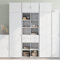 THOYTOUI Hochschrank, Schränke Arbeitsplatte Küchenbuffet Storage Cabinet Geeignet für Camera da letto Soggiorno Corridoio Cucina Weiß 70x42,5x225 cm Holzwerkstoff