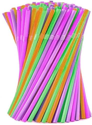 100 Harte Strohhalme,Party-Trinkhalme,100 Stück, Wiederverwendbare Strohhalme für Party,Geburtstag,Hochzeit, Harte Trinkhalme für Smoothies,Saft,Cocktail(100)