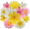BestoFun 12PCS Paper Flowers Fans Pink Yellow Party Decorations Tissue Paper Flowers Decorations for Girl Groovy Birthday Baby Shower Wedding Bachelorette Room Wall Hanging Décor