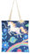 WDdZzyy Tragetasche mit Einhorn-Motiv, niedlich, blau, mit Taschen, cooles Geschenk für Freundinnen, Tragetaschen