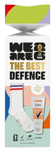 The Best Defence Gift Set with Whole Body Deodorant and Limited Edition Socks Fresh Citrus Scent, FIFA Official Men's Grooming Cracker for Sports Fans & Gifting