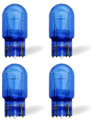 Lanuovx 4x 7443 W21/5W T20 Glühbirnen Xenon Weiß 12V 21W 5W Super White Glassockel W3x16q Halogen Lampen Kaltweiß für Tagfahrlicht Fahrzeuge Blinker und Bremslicht